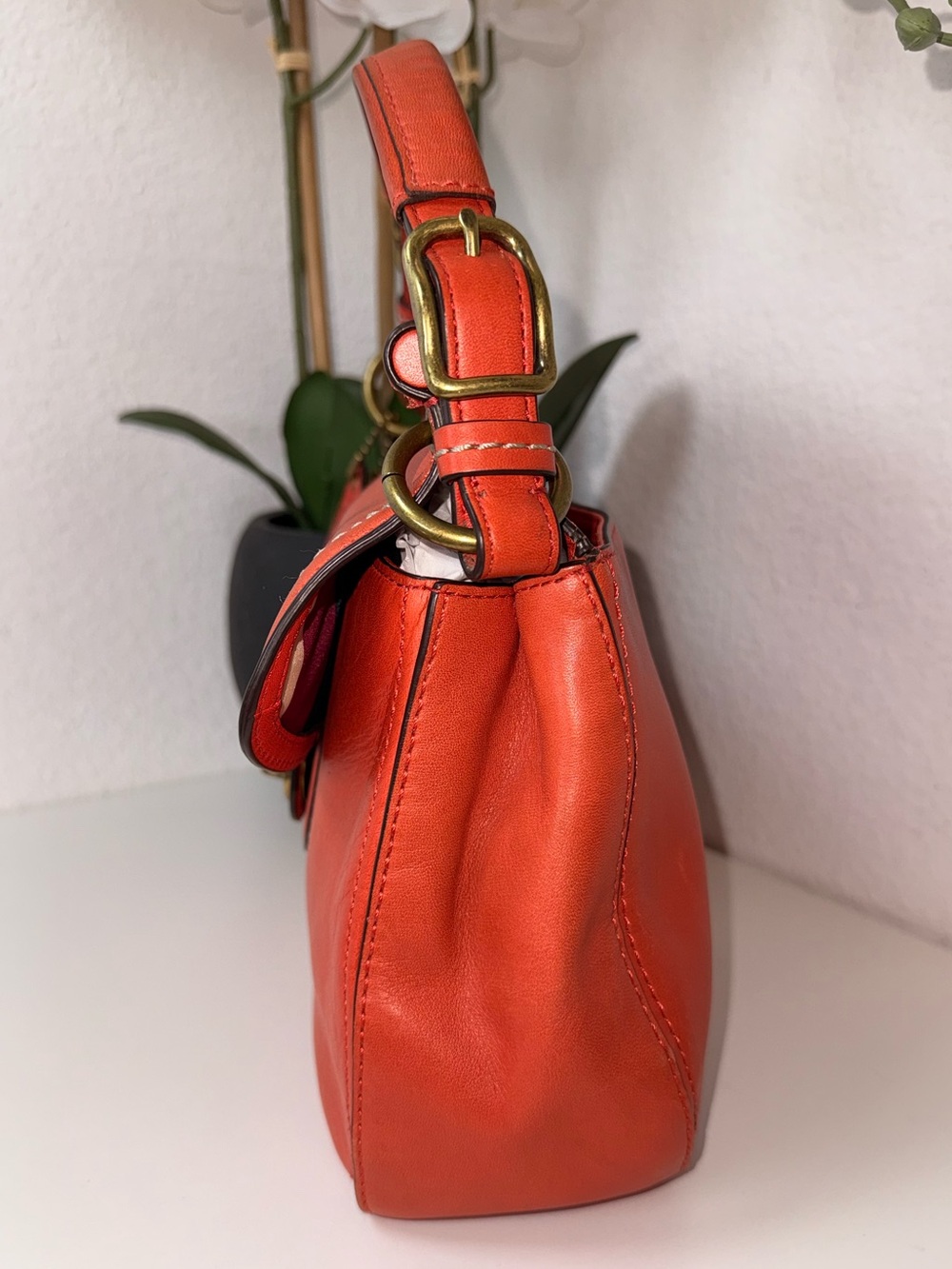 Coach 70th Anniversary Willis Legacy Bag Vermillion Red Orange 19132 - Picture 7 of 17